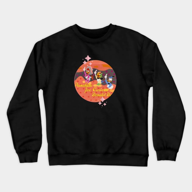 Three Caballeros Credits Crewneck Sweatshirt by Amores Patos 